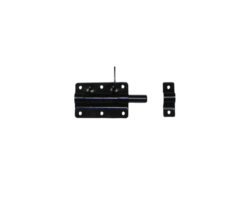 Hangslotgrendel - 100x70mm [2mm] - Zwart gepoedercoat