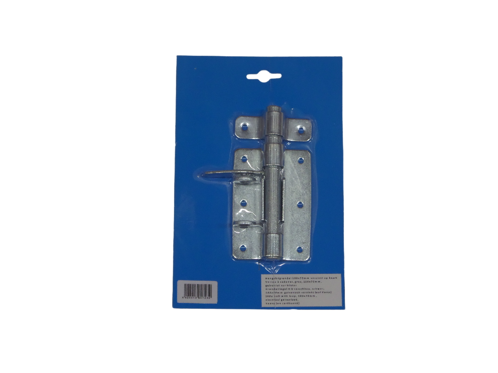 Hangslotgrendel 100x70mm Galvanisch Verzinkt op Kaart