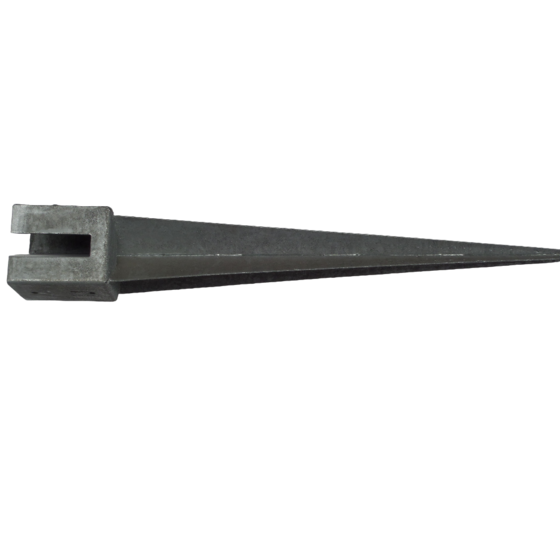 Heebra Paalhouder met pen en sleuf 121x121x900 mm vuurverzinkt – robuuste houder voor zware tuinpalen