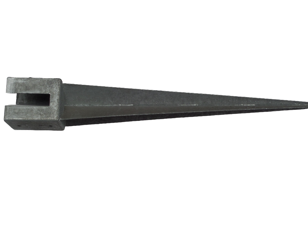 Heebra Paalhouder met pen en sleuf 121x121x900 mm vuurverzinkt – robuuste houder voor zware tuinpalen