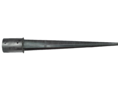 Paalhouder met pen rond 121x900 mm vuurverzinkt