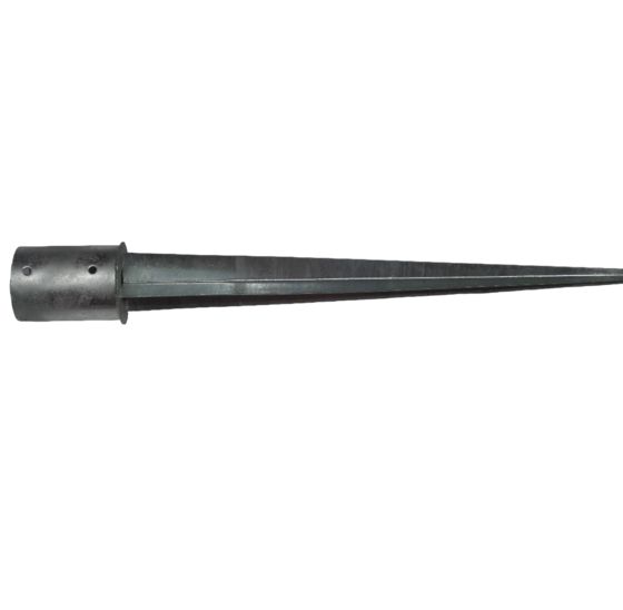 Paalhouder met pen rond 121x900 mm vuurverzinkt