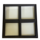 Openklapbaar stalen raam 500x500 mm zwart dubbel glas