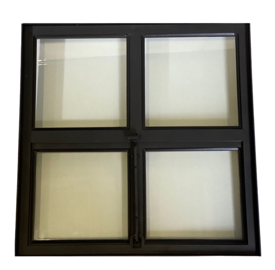 Openklapbaar stalen raam 500x500 mm zwart dubbel glas