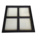 Vast stalen raam 500x500 mm zwart gecoat met dubbel glas