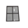 Vast stalen raam 750x950mm zwart met dubbel glas - 4 vakken
