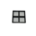 Openklapbaar stalen raam 400x400mm zwart dubbel glas - vierkant