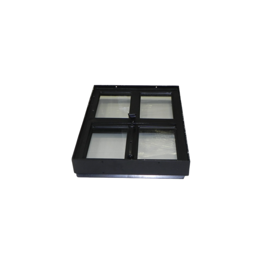 Openklapbaar stalen raam 300x400mm zwart dubbel glas - 50mm diep