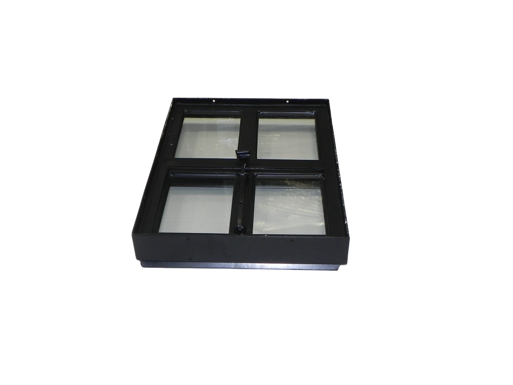Openklapbaar stalen raam 300x400mm zwart dubbel glas - 50mm diep