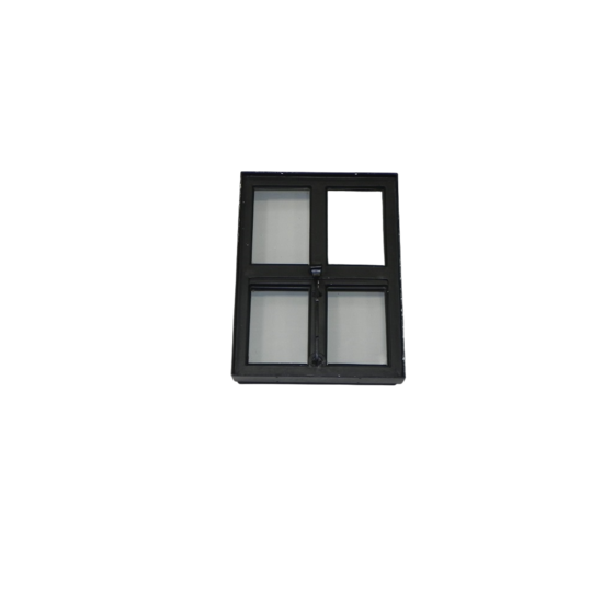 Openklapbaar stalen raam 300x400mm zwart dubbel glas - 50mm diep