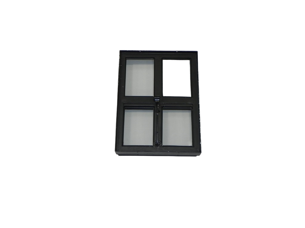 Openklapbaar stalen raam 300x400mm zwart dubbel glas - 50mm diep