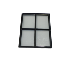 Stalen raam - 500x600mm (vast) - Zwarte structuurcoating dubbel glas