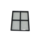 Stalen vast raam 500x600mm zwart met dubbel glas - 4 vlakken