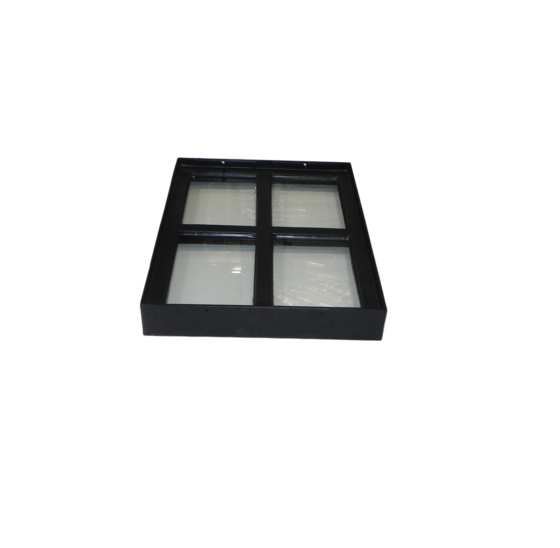 Vast stalen raam 300x400mm zwart gecoat met dubbel glas