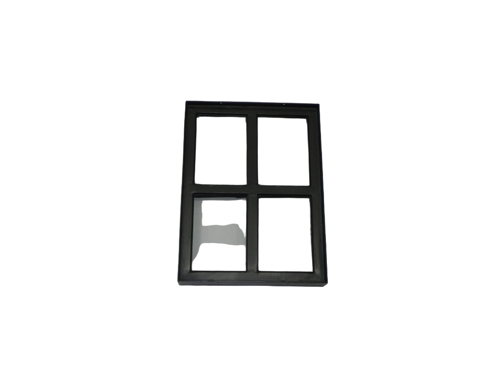 Vast stalen raam 300x400mm zwart gecoat met dubbel glas