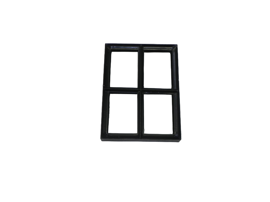 Vast stalen raam 300x400mm zwart gecoat met dubbel glas