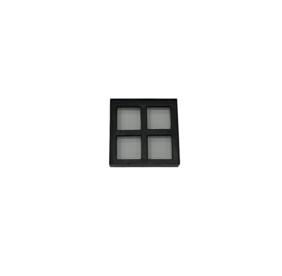Vast stalen raam 250x250mm zwart gepoedercoat met dubbel glas