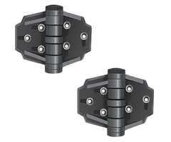 Scharnier in kunststof - 130x175mm - Kunststof - Zwart