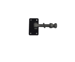 Plaat met draadstang - 150x80mm [6mm] - Zwart gepoedercoat