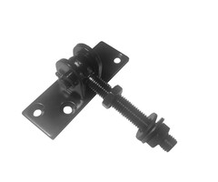 Plaat met draadstang voor frames - 120x40mm [5mm] - Zwart gepoedercoat