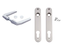 Locinox Deurkruk met schild - 92mm - Aluminium