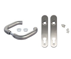 Locinox Deurkruk met schild - 92mm - RVS