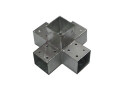 Kruismodel voor vijf palen - 70x70mm [1,8mm] - Vuurverzinkt