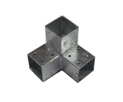 Hoekmodel voor drie palen - 70x70mm [1,8mm] - Vuurverzinkt