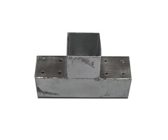 T-model voor drie palen - 70x70 mm [1,8 mm] - Vuurverzinkt