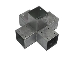 Kruismodel voor vijf palen - 90x90mm [1.8mm] - Vuurverzinkt