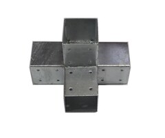 Dubbel Verlengstuk T-model Vierkante Palen 90x90mm Vuurverzinkt