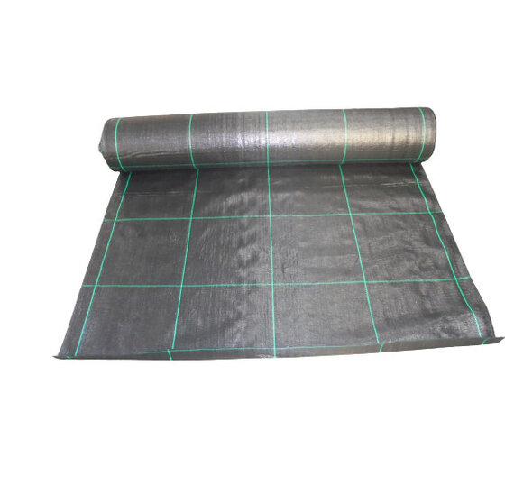 Worteldoek 1,65x100m zwartgroen 105g/m² zonder coating