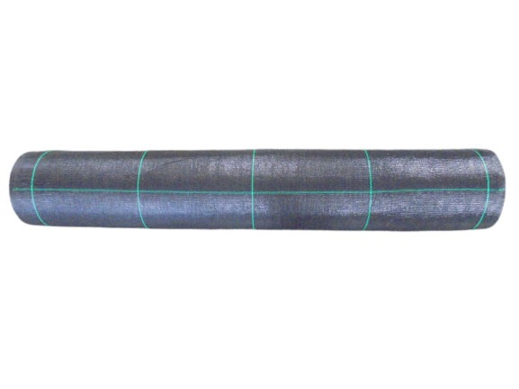 Worteldoek 1,25x100m ongecoat 105g/m² zwartgroen met ruitpatroon