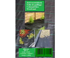 Anti-worteldoek - 1,05x50m - Geen coating - Zwartgroen