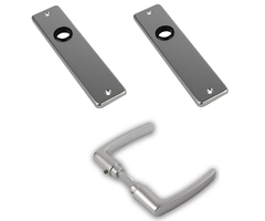 Kortschild tbv loopslot - 180x41mm - Aluminium - Grijs