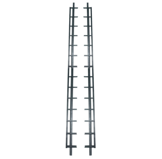 flex fence draaibare lamelle  165cm rvs zwart