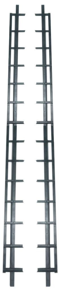 flex fence draaibare lamelle  165cm rvs zwart