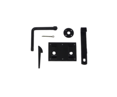 Boerenklinkstel - 120x85mm [2mm] - Zwart gepoedercoat