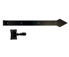 Duimheng verstelbaar rustiek - 500mm [6mm] - Zwart gepoedercoat