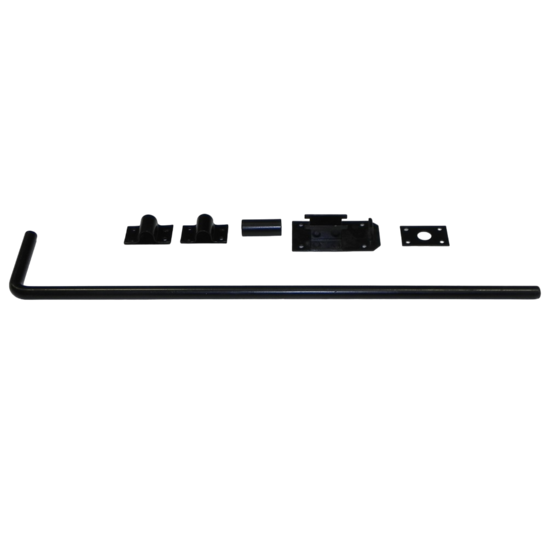 Grondgrendel 600mm - 16mm diameter - Zwart gepoedercoat