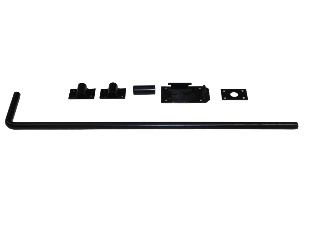 Grondgrendel 600mm - 16mm diameter - Zwart gepoedercoat