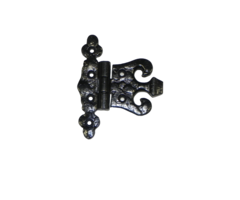 Scharnier rustiek - 84x110mm [5mm] - Zwart gepoedercoat