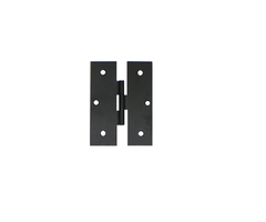 Scharnier rustiek - 150x110mm [2mm] - Zwart gepoedercoat