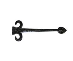 Kruisheng rustiek - 300mm [6mm] - Zwart gepoedercoat