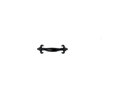 Handgreep rustiek - 167mm - Zwart gepoedercoat