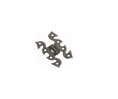 Scharnier rustiek - 68x51mm [5mm] - Zwart gepoedercoat
