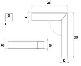 Cortenstaal hoekprofiel 20x6cm voor kantopsluiting betonband