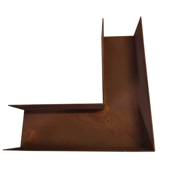 Cortenstaal hoekprofiel 20x6cm voor kantopsluiting betonband