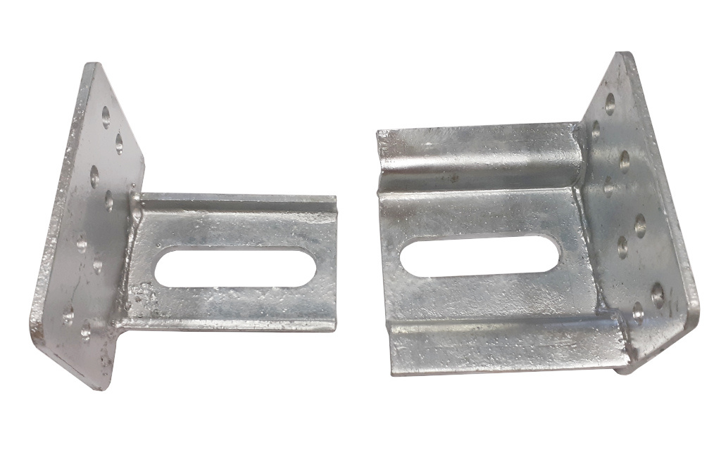 Montagehoek + U-beugel Vuurverzinkt 105x120x80 mm - 10 stuks