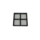 Vast stalen raam 400x400mm zwart gecoat met dubbel glas